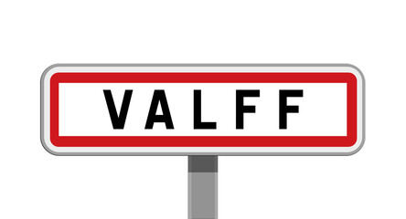 Panneau sur poteau de Valff, Bas-Rhin, Grand Est