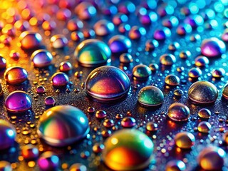Naklejka premium Detailed Rain Water Droplets Texture Background - High Resolution Stock Photo