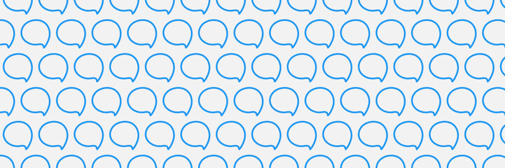 Seamless abstract doodle speech bubble pattern design
