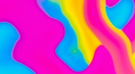 Vibrant Abstract Background with Pink Yellow Blue Swirls