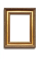 Fototapeta premium Square vintage gold picture framed mockup art decorative painting.