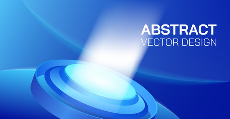 3D Vector Exhibition Space for Future Technology Products in Motion