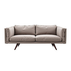 Modern minimalist sofa with a sleek design and comfortable cushions.