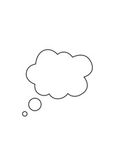 speech bubble with cloud