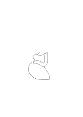 pregnant woman outline