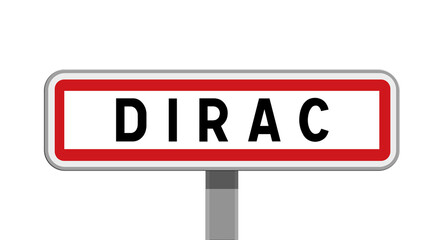 Panneau sur poteau de Dirac, Charente, Nouvelle-Aquitaine