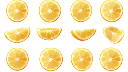 seamless pattern with lemons isolated on white background 