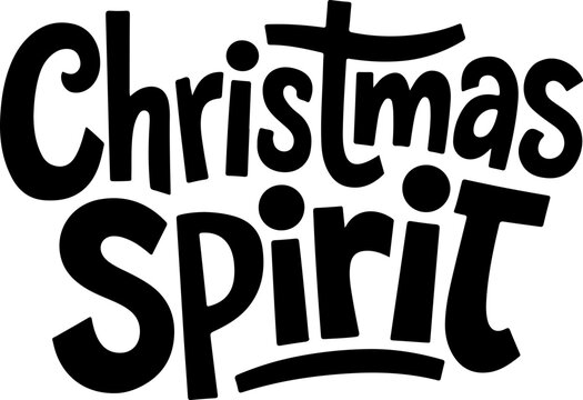 Christmas Spirit Festive Typography Design