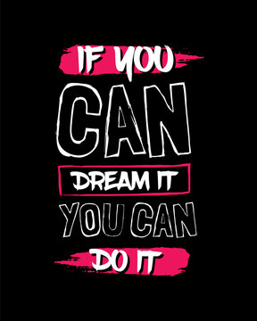 Black Red Brush Style Typography Motivational Quote T Shirt Design