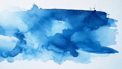 Abstract Blue Watercolor Painting Texture, Shades, and Splashes