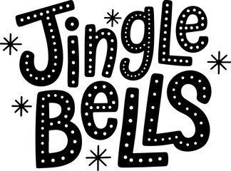 Fototapeta premium Jingle Bells Christmas Festive Design