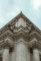 Low angle view of classic European architecture