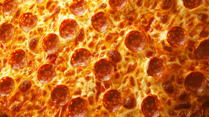 Hyper-realistic top view of pepperoni pizza with seamless loopable texture