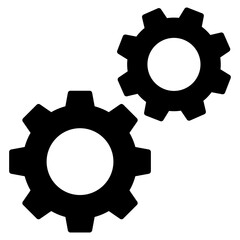Gear glyph icon