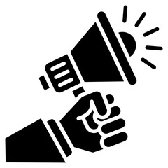 Protest glyph icon