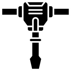 Jackhammer glyph icon