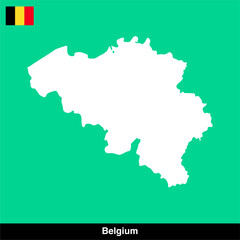 Belgium country map vector isolated on transparent background