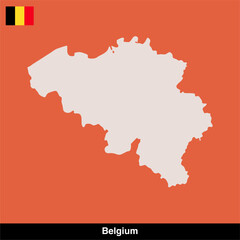 Belgium country map vector isolated on transparent background