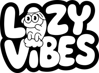 Obraz premium Lazy Vibes Cartoon Character Design