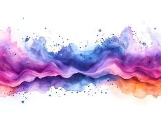 Obraz premium Vibrant watercolor splash against a clean white background