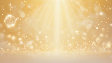 Dreamy Golden Bokeh Background in High Resolution