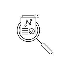 Audit and Data Analysis Icon. Audit and Data Analysis Vector Icon in line style design. Audit and Data Analysis Symbol on white background . Vector illustration.