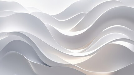Obraz premium Soft Abstract White Background with Flowing Shapes
