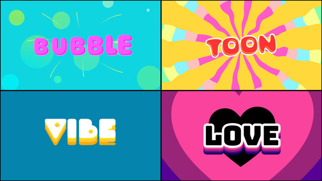 Colorful Pop Up Texts