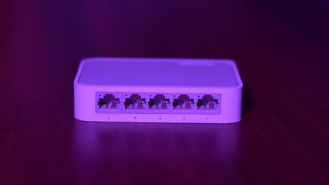 Internet modems and routers. Stationary and portable white and black Wi-Fi modems