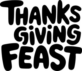 Thanksgiving Feast Hand Lettered Design
