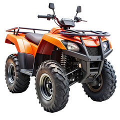 Orange ATV Quad Bike HighResolution Stock Photo on transparent background