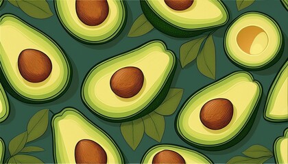 avocado fruit illustration