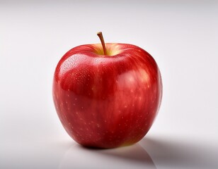 fresh red apple on clean white background