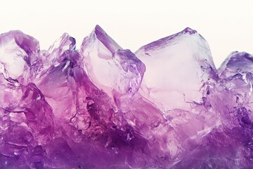 Fototapeta premium Close-up view of multifaceted purple crystals.