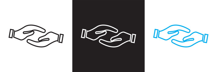 Love, friendship, care and charity  icon.  Vector for websites, mobile interfaces, presentations, banner, visual branding etc. Vector illustration. isolated on white and black background. EPS 10