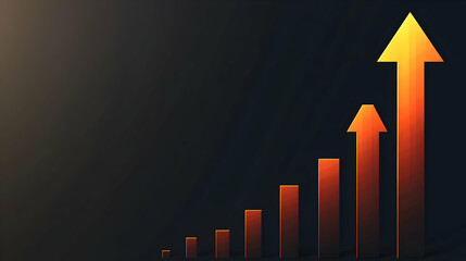 Upward trend, growth, rising chart,  positive financial indicator, increasing profits