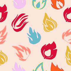 Abstract Fire Background. Abstract flame Background. doodle fire background. Flame Seamless Pattern. Fire flame seamless pattern