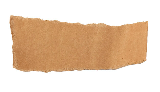 Close-up of a Torn Piece of Brown Paper