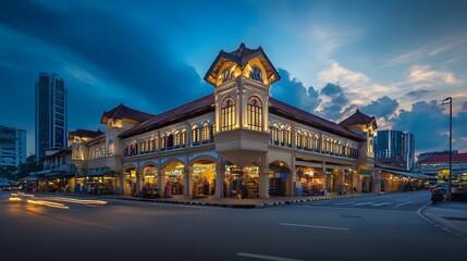 Fototapeta premium Central Market Kuala Lumpur with heritage facade