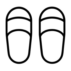 Slippers icon on white background vector