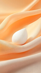 Peachy Soft Fabric with White Object
