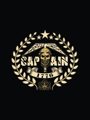 Captain t shirt design