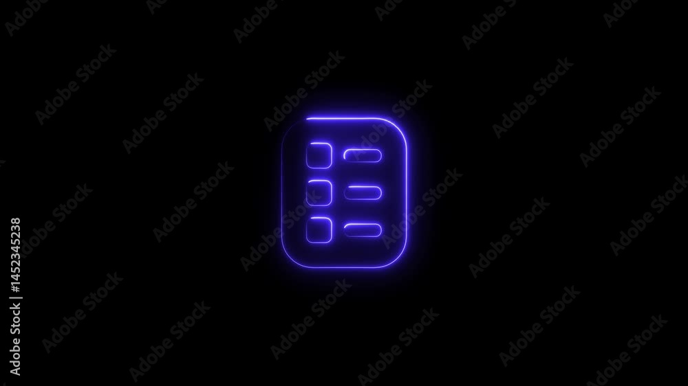 Aufkleber glowing neon interface element on dark backdrop abstract visualization concept