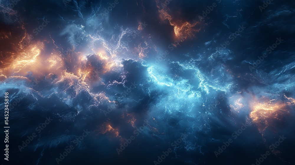 Poster a close-up of minimal abstract art background with light, ai generative.