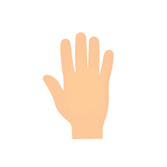 Minimalist hand illustration on white background, simplicity concept