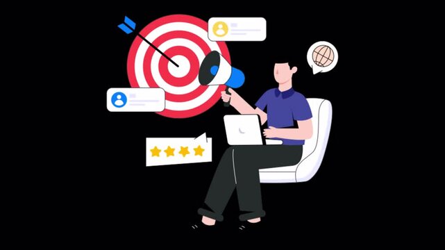Reputation Management  Motion Graphic Rendering with Transparent Alpha Channel and 4K Resolution