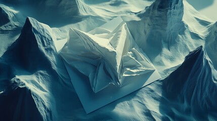 Obraz premium Abstract geometric structure in mountain landscape