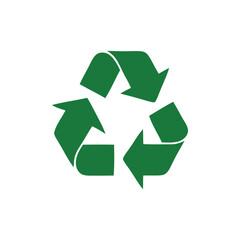 Fototapeta premium Green Recycle Symbol – Eco-Friendly Recycling Icon for Sustainability and Waste Management 