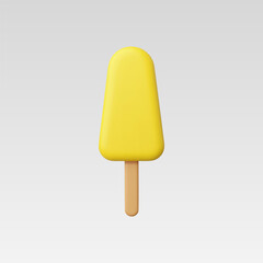 3d Realistic Ice Cream Icon Vector Illustration