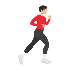 Man Jogging Vector Illustration